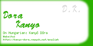dora kanyo business card